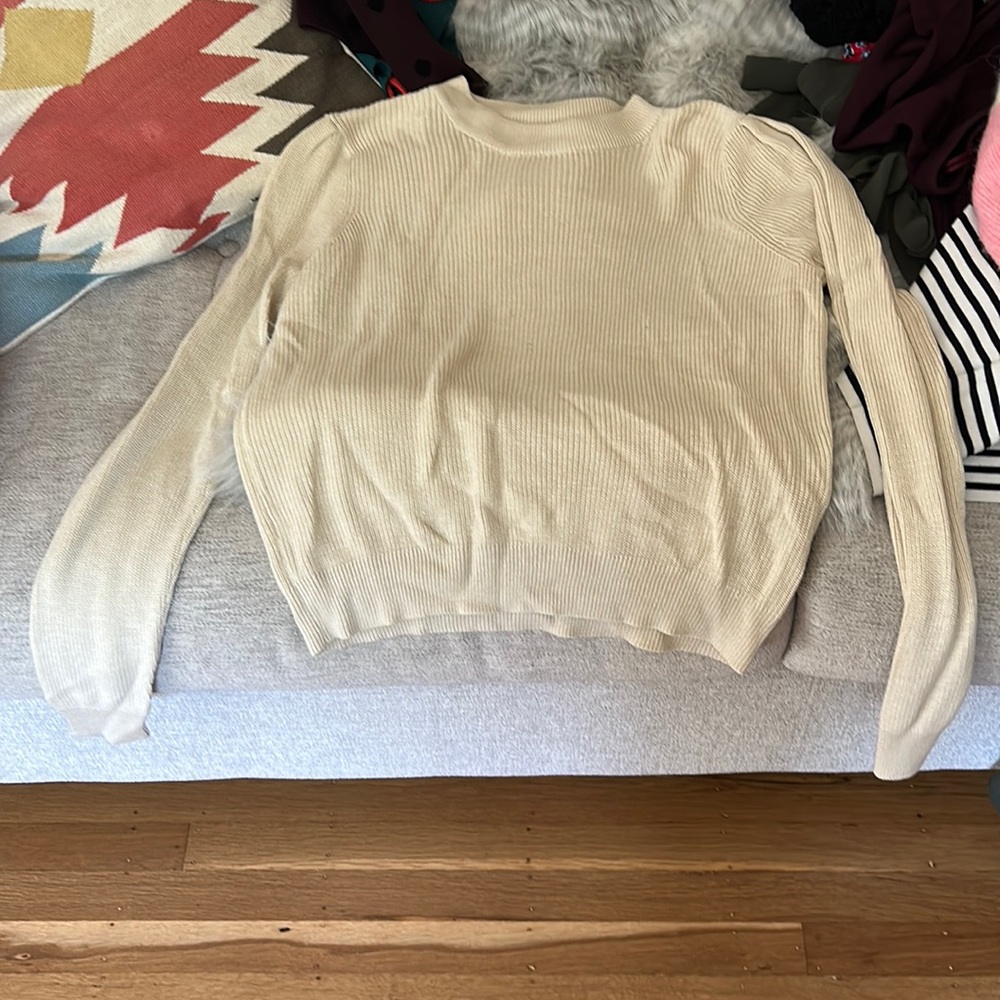 Vero moda cream mock neck sweater